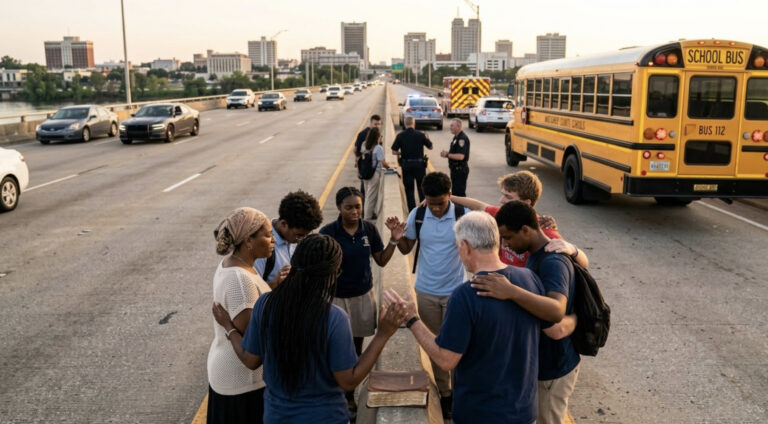 Why a School Bus Suddenly Stopped on the Montgomery Bridge and the Miracle That Followed